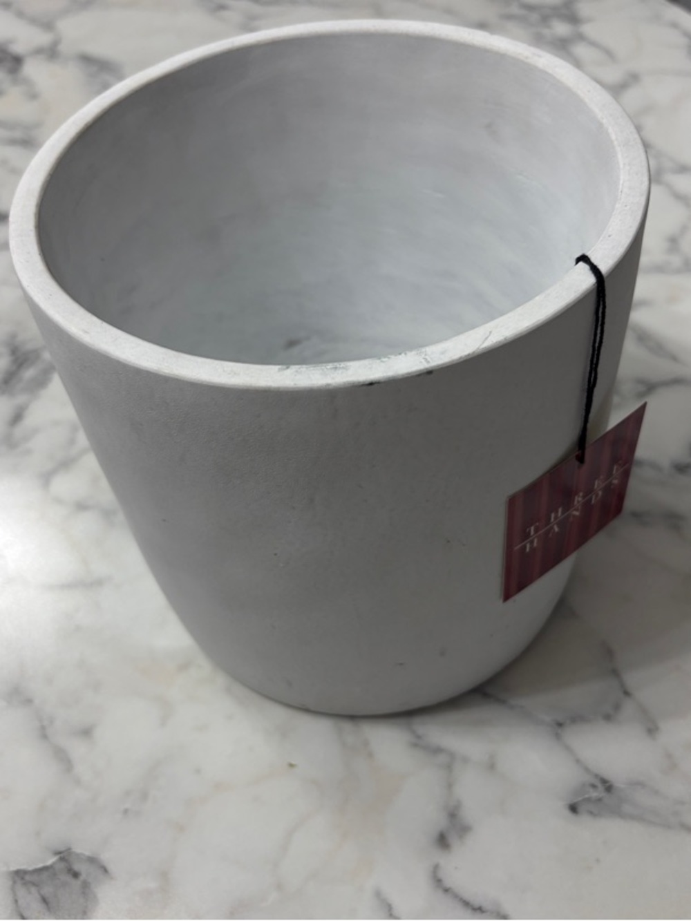 Minimalist Matte White Stone Planter